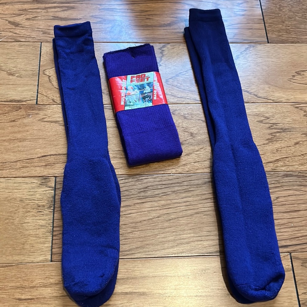 Purple softball socks
